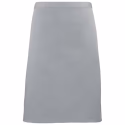 Premier Colours Mid Length Apron - One Size, Silver