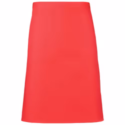 Premier Colours Mid Length Apron - One Size, Strawberry Red