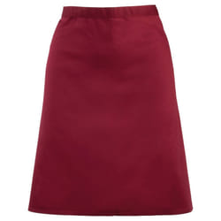 Premier Colours Mid Length Apron - One Size, Burgundy