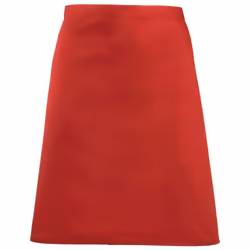 Premier Colours Mid Length Apron - One Size, Red