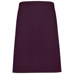 Premier Colours Mid Length Apron - One Size, Aubergine
