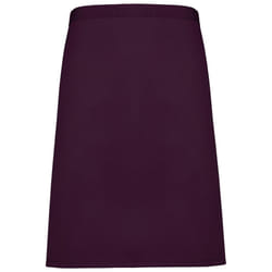 Premier Colours Mid Length Apron - One Size, Aubergine