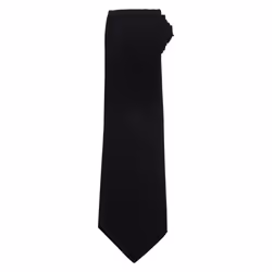 Premier Plain Polyester Tie - One Size, Black