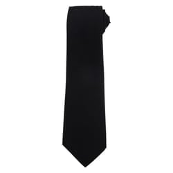 Premier Plain Polyester Tie - One Size, Black