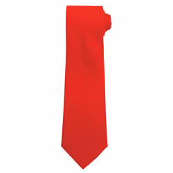 Premier Plain Polyester Tie - One Size, Red