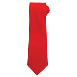 Premier Plain Polyester Tie - One Size, Red
