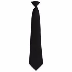 Premier Unisex Adult Colours Fashion Plain Clip-On Tie - One Size, Black