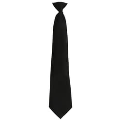 Premier Unisex Adult Colours Fashion Plain Clip-On Tie - One Size, Black