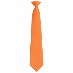 Premier Unisex Adult Colours Fashion Plain Clip-On Tie - One Size, Orange