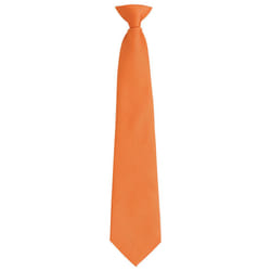 Premier Unisex Adult Colours Fashion Plain Clip-On Tie - One Size, Orange