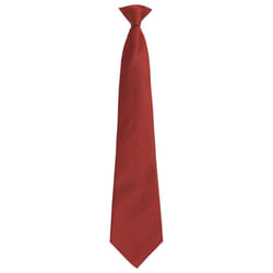 Premier Unisex Adult Colours Fashion Plain Clip-On Tie - One Size, Burgundy