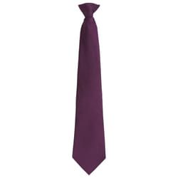 Premier Unisex Adult Colours Fashion Plain Clip-On Tie - One Size, Purple