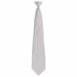 Premier Unisex Adult Colours Fashion Plain Clip-On Tie - One Size, Silver