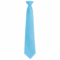 Premier Unisex Adult Colours Fashion Plain Clip-On Tie - One Size, Turquoise
