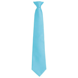 Premier Unisex Adult Colours Fashion Plain Clip-On Tie - One Size, Turquoise