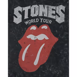 Amplified Womens/Ladies World Tour The Rolling Stones Macrame Sweatshirt - XS, Charcoal