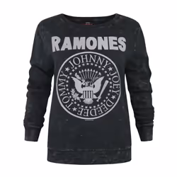 Amplified Womens/Ladies Seal Ramones Macrame Logo Sweatshirt - XS, Charcoal
