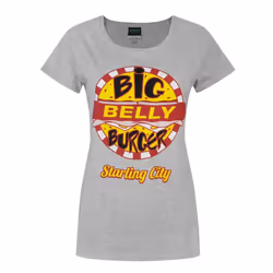Arrow Womens/Ladies Big Belly Burger T-Shirt - XL, Grey