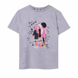 Barbie Girls There Is Power In Kindness Pose Marl Short-Sleeved T-Shirt - 3-4 Years, Grey