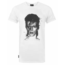 W.C.C Unisex Adult David Bowie Longline T-Shirt - XXL, White