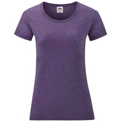 Fruit of the Loom Womens/Ladies Valueweight Heather Lady Fit T-Shirt - 8 UK, Heather Purple