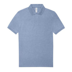 B&C Mens My Polo Shirt - S, Heather Blue