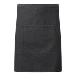 Premier Pocket Short Apron - One Size, Black Denim