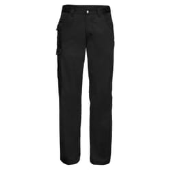Russell Mens Polycotton Work Trousers - 40R, Black