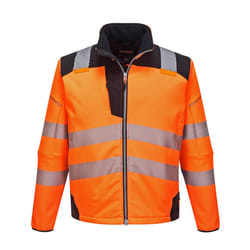 Portwest Unisex Adult PW3 Hi-Vis Soft Shell Jacket - 3XL, Orange/Black