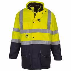 Yoko Unisex Adult Hi-Vis 7 in 1 Jacket - M, Yellow/Navy