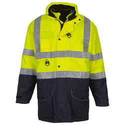 Yoko Unisex Adult Hi-Vis 7 in 1 Jacket - M, Yellow/Navy
