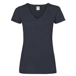 Fruit of the Loom Womens/Ladies Valueweight V Neck Lady Fit T-Shirt - 16 UK, Deep Navy