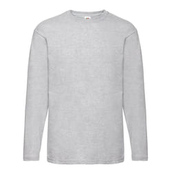 Fruit of the Loom Mens Valueweight Heather Long-Sleeved T-Shirt - M, Heather Grey