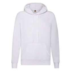 Fruit of the Loom Unisex Adult Lightweight Hooded Sweatshirt - L, White