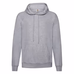 Fruit of the Loom Unisex Adult Lightweight Hooded Sweatshirt - S, Heather Grey