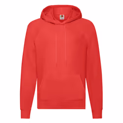 Fruit of the Loom Unisex Adult Lightweight Hooded Sweatshirt - S, Red