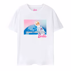 Barbie Womens/Ladies Running Late Space T-Shirt - XXL, White