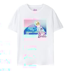 Barbie Womens/Ladies Running Late Space T-Shirt - XXL, White