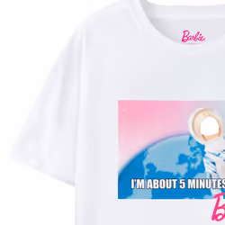 Barbie Womens/Ladies Running Late Space T-Shirt - XXL, White