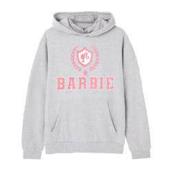 Barbie Womens/Ladies Collegiate Logo Marl Hoodie - 3XL, Grey