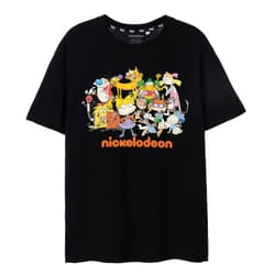 Nickelodeon Unisex Adult Classic Group Short-Sleeved T-Shirt - 3XL, Black