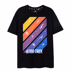 Star Trek Mens Ships In Space Short-Sleeved T-Shirt - 3XL, Black