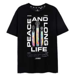 Star Trek Mens Peace And Long Life T-Shirt - 3XL, Black