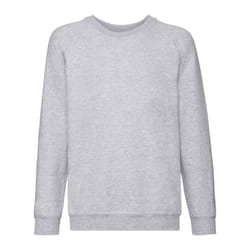 Fruit of the Loom Childrens/Kids Classic Heather Raglan Sweatshirt - 12-13 Years, Heather Grey