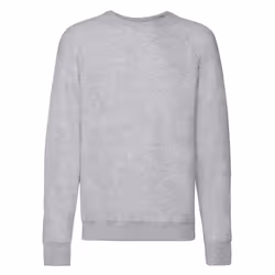 Fruit of the Loom Unisex Adult Lightweight Raglan Sweatshirt - S, Heather Grey