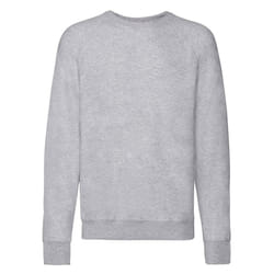 Fruit of the Loom Unisex Adult Lightweight Raglan Sweatshirt - S, Heather Grey