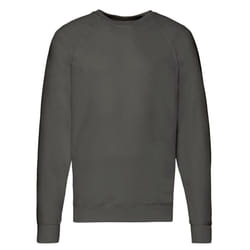 Fruit of the Loom Unisex Adult Lightweight Raglan Sweatshirt - S, Light Graphite
