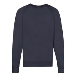 Fruit of the Loom Unisex Adult Lightweight Raglan Sweatshirt - S, Deep Navy