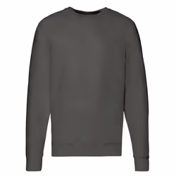 Fruit of the Loom Unisex Adult Lightweight Raglan Sweatshirt - XL, Light Graphite