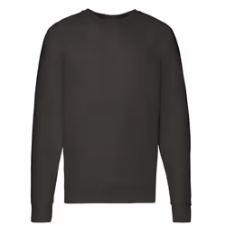 Fruit of the Loom Unisex Adult Lightweight Raglan Sweatshirt - S, Black